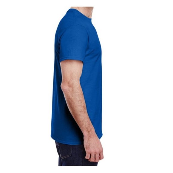 🆕 GILDAN ADULT ULTRA COTTON ROUND-NECK SHORT SLEEVE T-SHIRT - ROYAL BLUE - MEN - Picture 3 of 3